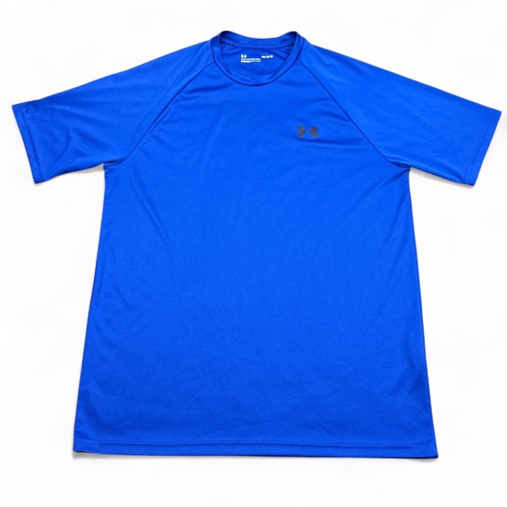 Under‎ Armour Athletic T Shirt Mens Size Medium Blue Loose Fit Heatgear Active